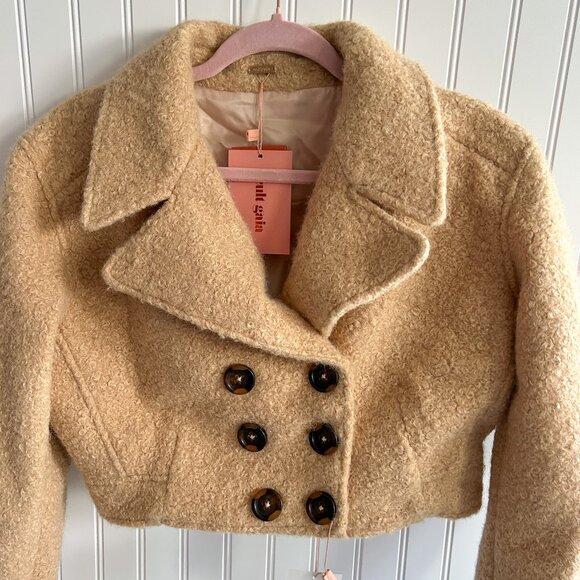 NWT Cult Gaia Camille Doubled Breasted Cropped Jacket Size 8 - Picture 3 of 7